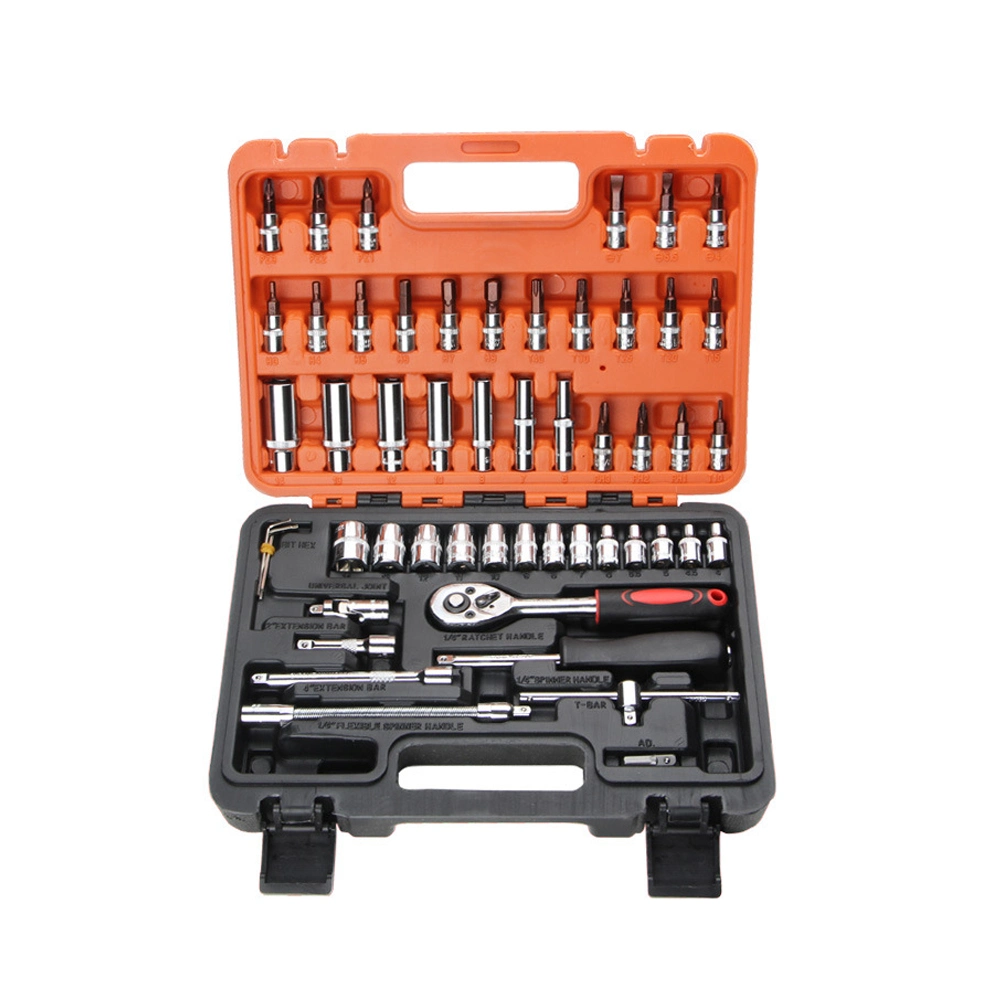 53PCS 1/4 Inch Drive Socket Ratchet Wrench Set Mechanic Tools Kit for Auto Repair &amp; Household