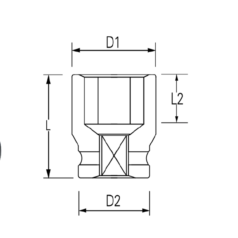 1/2&quot; Hexagonal Metric Standard Impact Sockets for Drill Bits