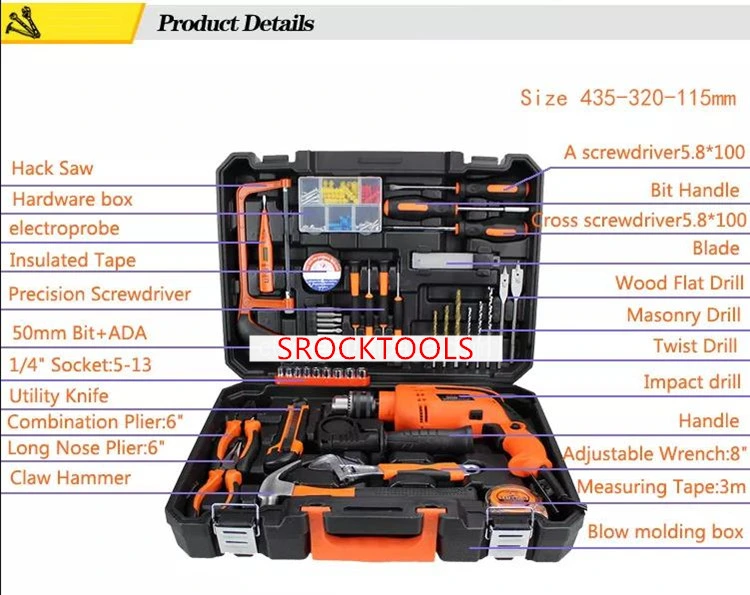 95 PCS Power Impact Driver Bit Drill Hardware Tool Kit Set Electric Tools Sets Professional Sr089-1