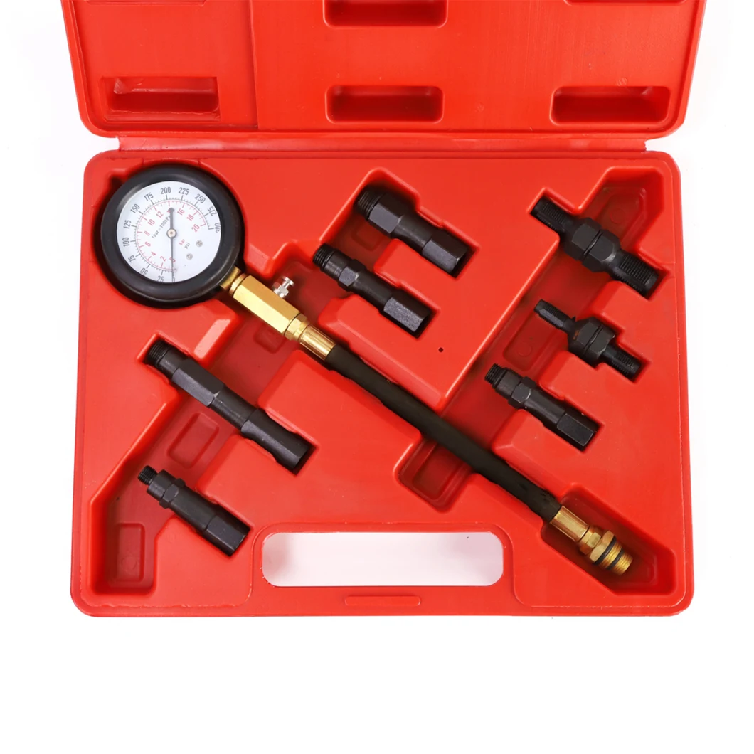 Professional Mechanics Gas Engine Cylinder Compression Tester Test Tool Kit