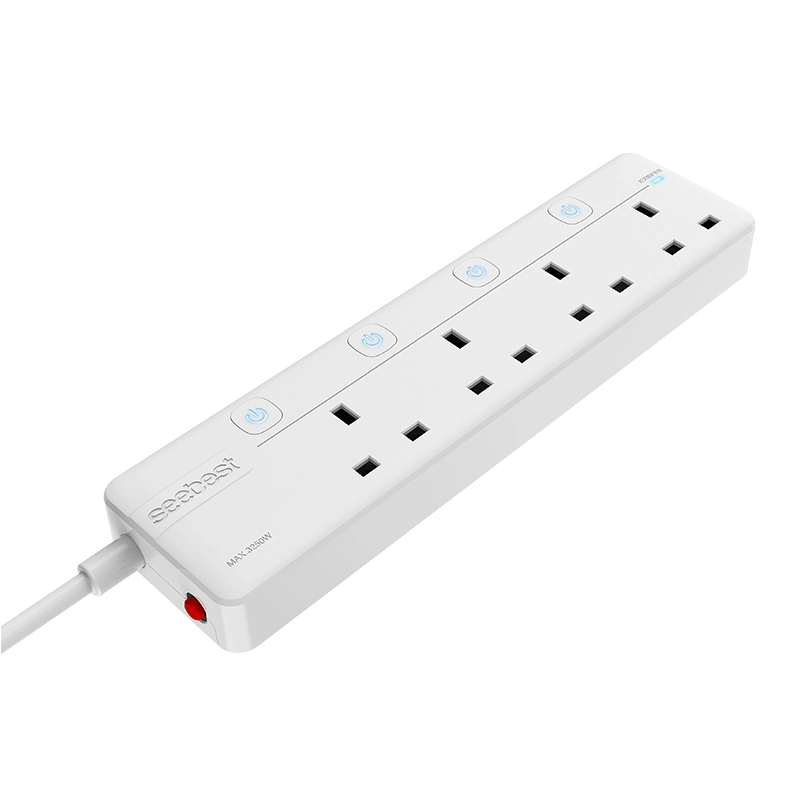 Seebest 5 Outlet UK Electrical Extension Socket Electrical Surge Protector Power Strip Extension