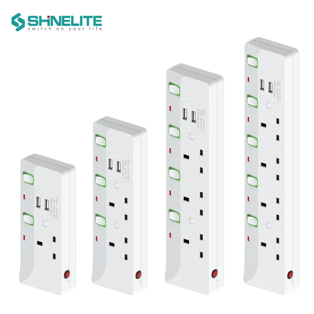 Shinelite Hot Selling Electrical Socket Extension with USB