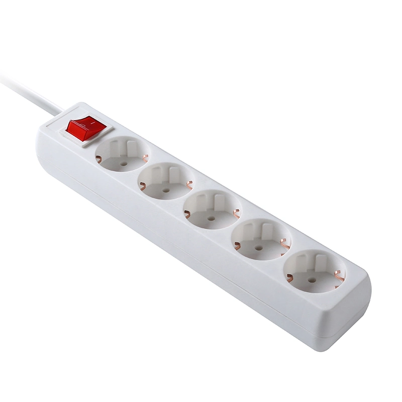 250V 5 Way Outlet Electric Power Strip Flexible Extension Socket Board Plug