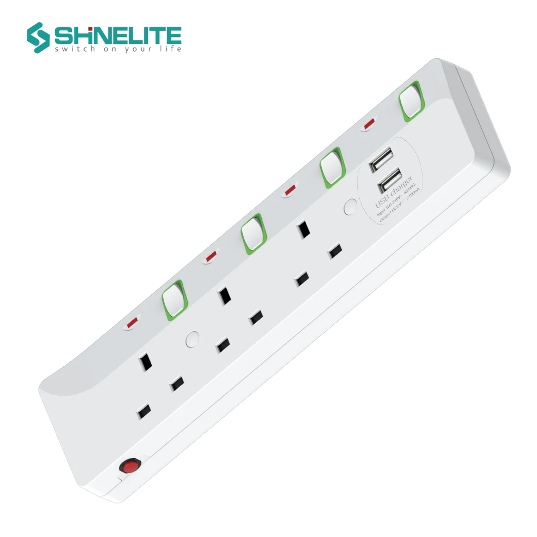 Shinelite Hot Selling Electrical Socket Extension with USB