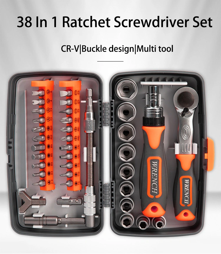 38 in 1 Multi Ratchet Screwdriver Socket Tool Set Mobile Tools