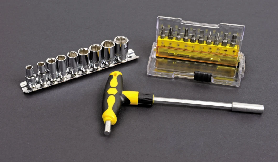 Hand Tools 21PCS Cr-V Steel Screwdriver Bit &amp; Carbon Steel Socket Set
