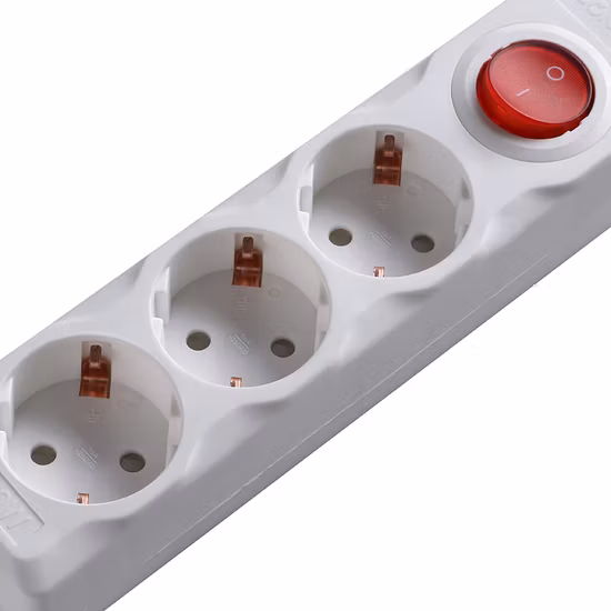 250V 5 Way Outlet Electric Power Strip Flexible Extension Socket Board Plug