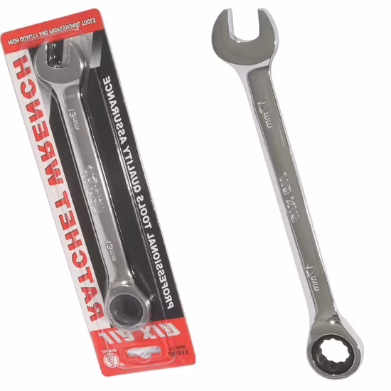 High Performance 8mm-24mm Cr-V Ratchet Combination Wrench